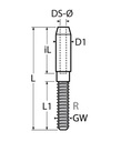 TERMINAISON INOX A SERTIR - FILET COURT DROIT