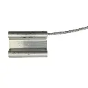 PLAQUETTE RECTANGULAIRE ALUMINIUM AVEC CABLE