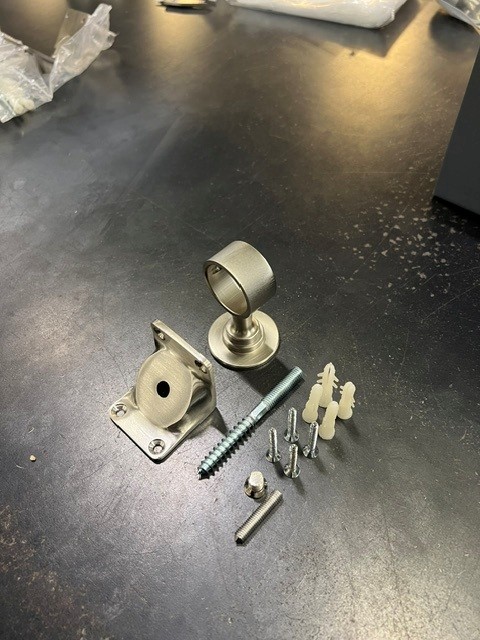 SUPPORT INTERMEDIAIRE DE COIN INTERIEUR POUR CORDE Ø28 mm DE RAMPE D'ESCALIER