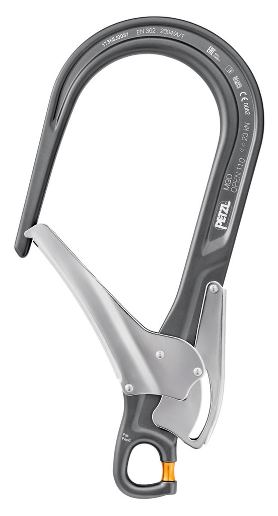 MOUSQUETON GRANDE OUVERTURE OUVRABLE - MGO OPEN - PETZL