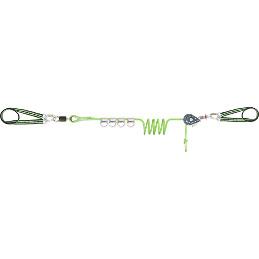 [KRFA6000702] LIGNE DE VIE TEMPORAIRE HORIZONTALE POUR 4 UTILISATEURS - CROSS LINE 1 - KRATOS | L: 5 à 25 m